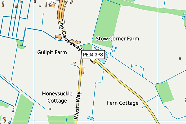 PE34 3PS map - OS VectorMap District (Ordnance Survey)