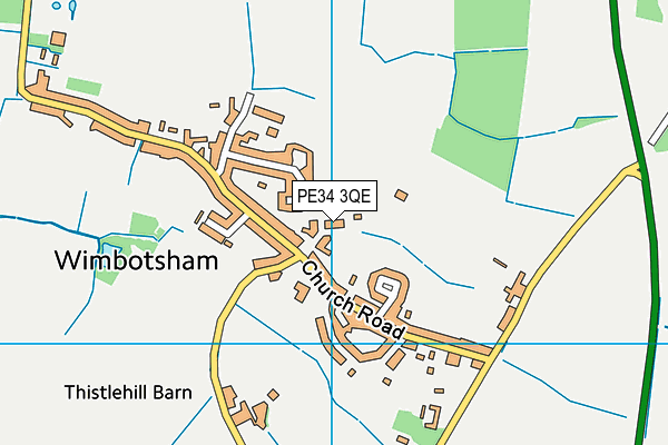 PE34 3QE map - OS VectorMap District (Ordnance Survey)