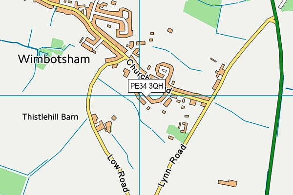 Wimbotsham Playing Fields map (PE34 3QH) - OS VectorMap District (Ordnance Survey)