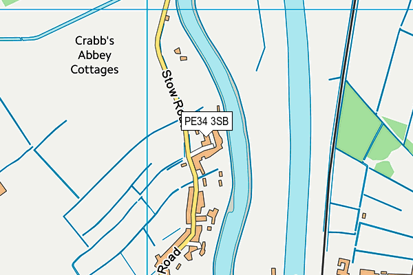 PE34 3SB map - OS VectorMap District (Ordnance Survey)