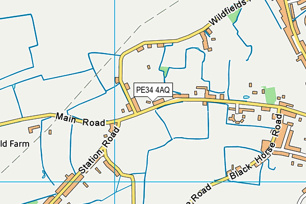 PE34 4AQ map - OS VectorMap District (Ordnance Survey)