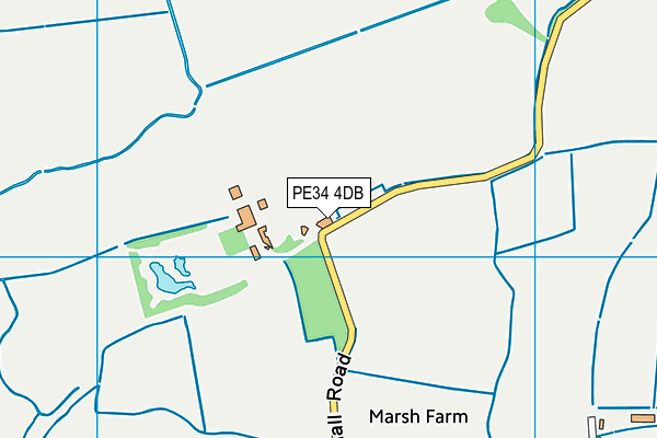 PE34 4DB map - OS VectorMap District (Ordnance Survey)