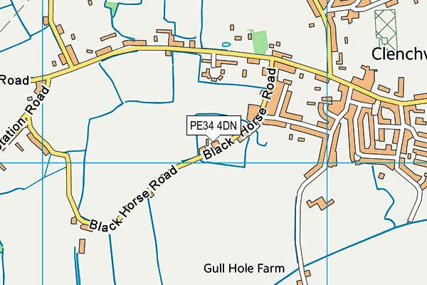 PE34 4DN map - OS VectorMap District (Ordnance Survey)