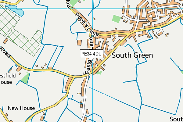 PE34 4DU map - OS VectorMap District (Ordnance Survey)