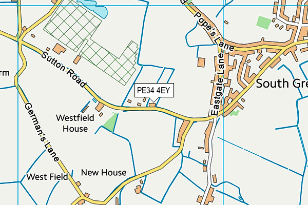 PE34 4EY map - OS VectorMap District (Ordnance Survey)