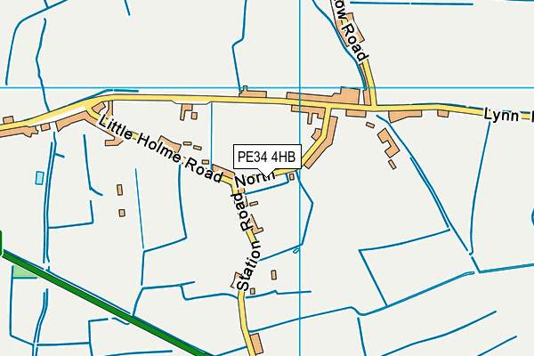 PE34 4HB map - OS VectorMap District (Ordnance Survey)