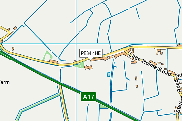 PE34 4HE map - OS VectorMap District (Ordnance Survey)