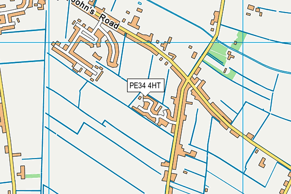 PE34 4HT map - OS VectorMap District (Ordnance Survey)