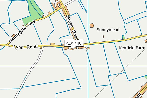 PE34 4HU map - OS VectorMap District (Ordnance Survey)