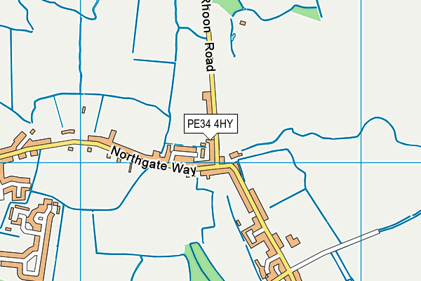 PE34 4HY map - OS VectorMap District (Ordnance Survey)