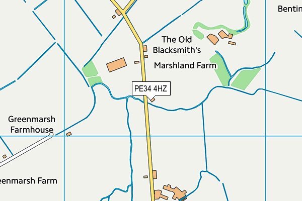 PE34 4HZ map - OS VectorMap District (Ordnance Survey)