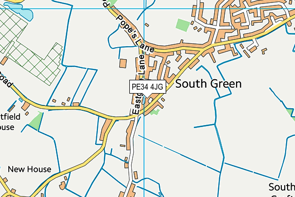 PE34 4JG map - OS VectorMap District (Ordnance Survey)