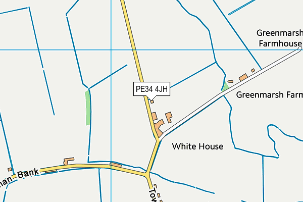 PE34 4JH map - OS VectorMap District (Ordnance Survey)