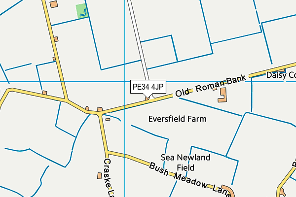 PE34 4JP map - OS VectorMap District (Ordnance Survey)