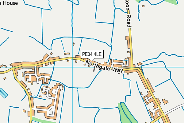 PE34 4LE map - OS VectorMap District (Ordnance Survey)