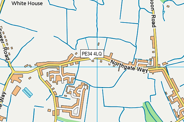 PE34 4LQ map - OS VectorMap District (Ordnance Survey)
