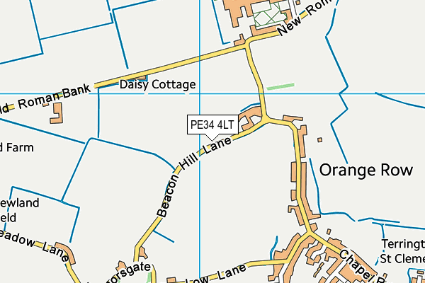 PE34 4LT map - OS VectorMap District (Ordnance Survey)