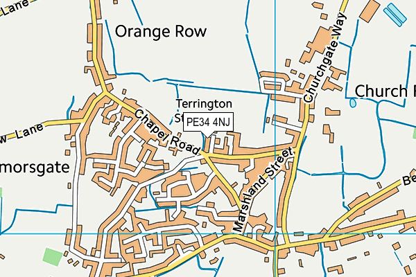 PE34 4NJ map - OS VectorMap District (Ordnance Survey)