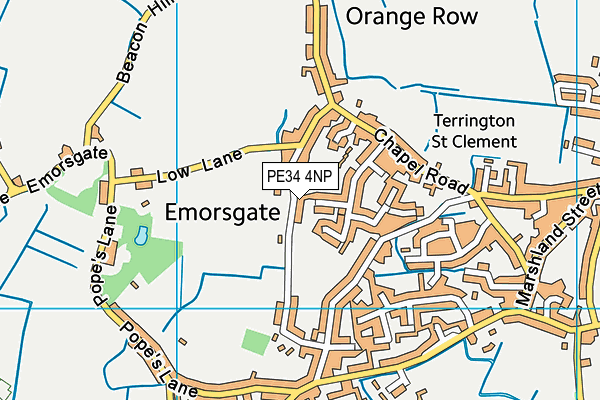 PE34 4NP map - OS VectorMap District (Ordnance Survey)