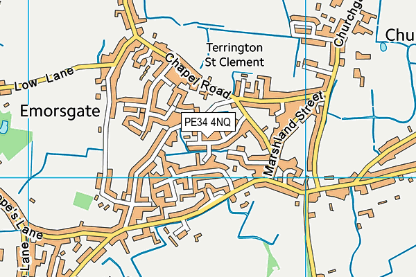 PE34 4NQ map - OS VectorMap District (Ordnance Survey)
