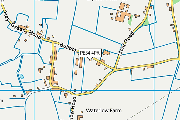 PE34 4PR map - OS VectorMap District (Ordnance Survey)
