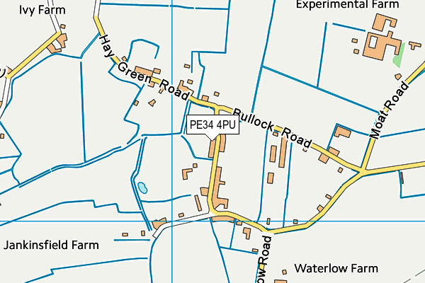 PE34 4PU map - OS VectorMap District (Ordnance Survey)