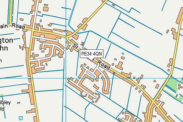 PE34 4QN map - OS VectorMap District (Ordnance Survey)
