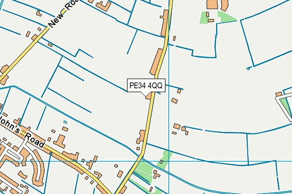 PE34 4QQ map - OS VectorMap District (Ordnance Survey)