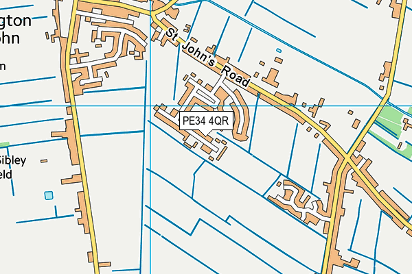 PE34 4QR map - OS VectorMap District (Ordnance Survey)