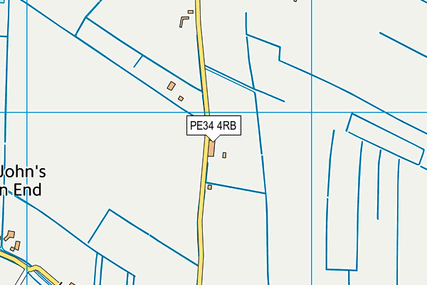 PE34 4RB map - OS VectorMap District (Ordnance Survey)