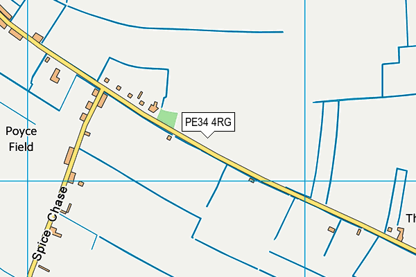 PE34 4RG map - OS VectorMap District (Ordnance Survey)