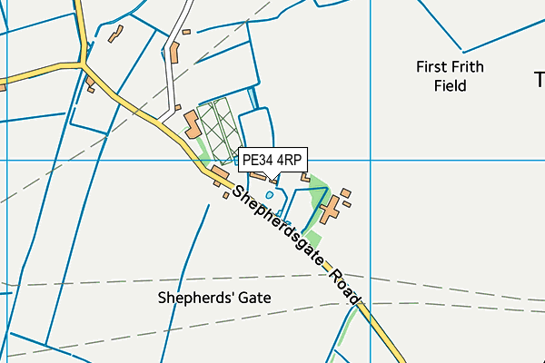 PE34 4RP map - OS VectorMap District (Ordnance Survey)