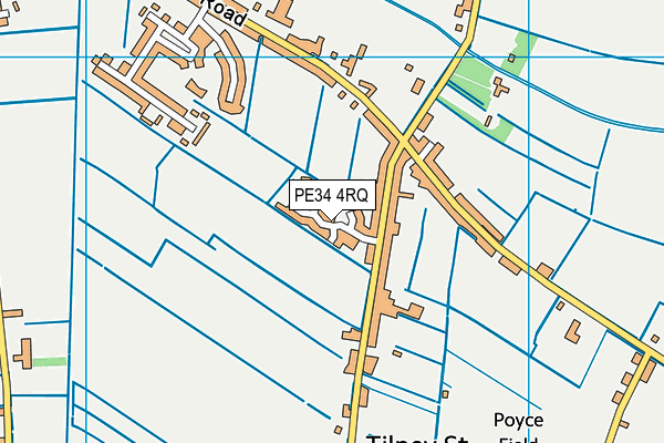 PE34 4RQ map - OS VectorMap District (Ordnance Survey)