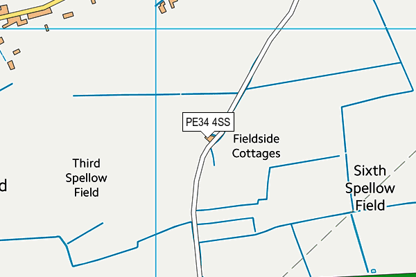 PE34 4SS map - OS VectorMap District (Ordnance Survey)