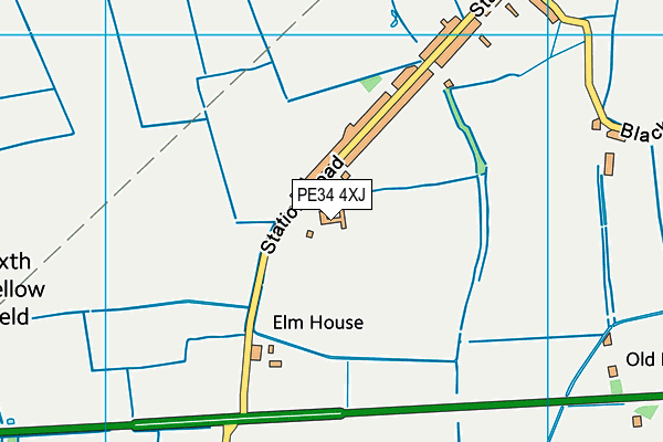 PE34 4XJ map - OS VectorMap District (Ordnance Survey)