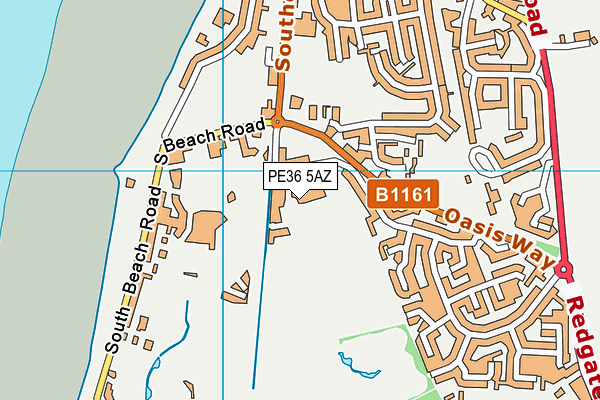 Manor Road Holiday Village map (PE36 5AZ) - OS VectorMap District (Ordnance Survey)
