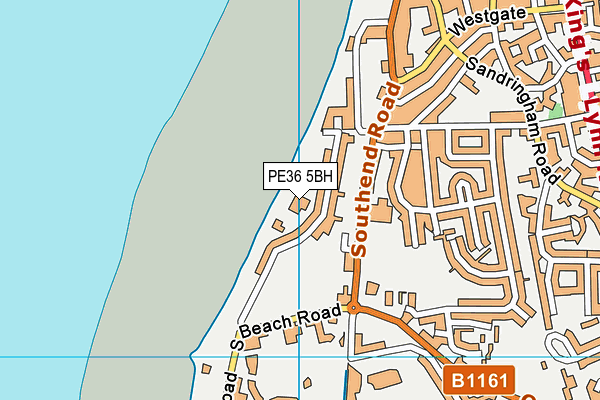 PE36 5BH map - OS VectorMap District (Ordnance Survey)