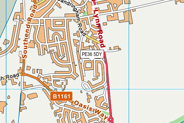 Hunstanton Primary School map (PE36 5DY) - OS VectorMap District (Ordnance Survey)