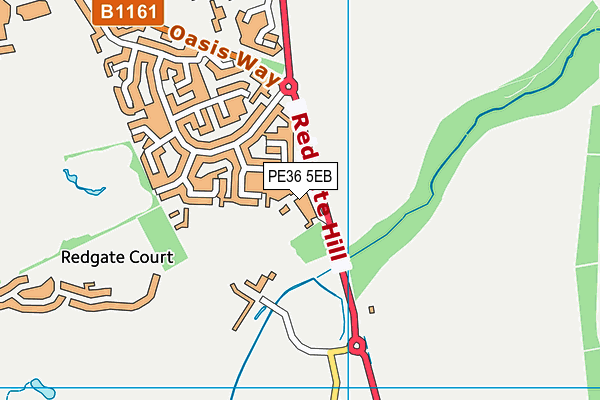PE36 5EB map - OS VectorMap District (Ordnance Survey)