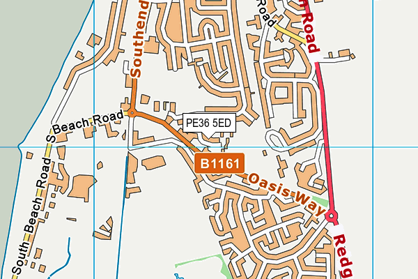 PE36 5ED map - OS VectorMap District (Ordnance Survey)