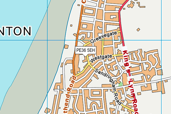 PE36 5EH map - OS VectorMap District (Ordnance Survey)