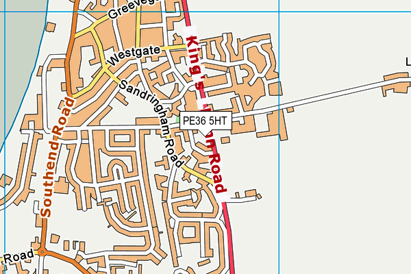 PE36 5HT map - OS VectorMap District (Ordnance Survey)