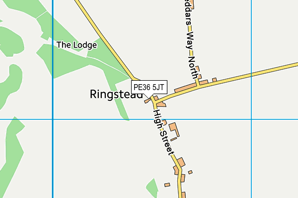 PE36 5JT map - OS VectorMap District (Ordnance Survey)