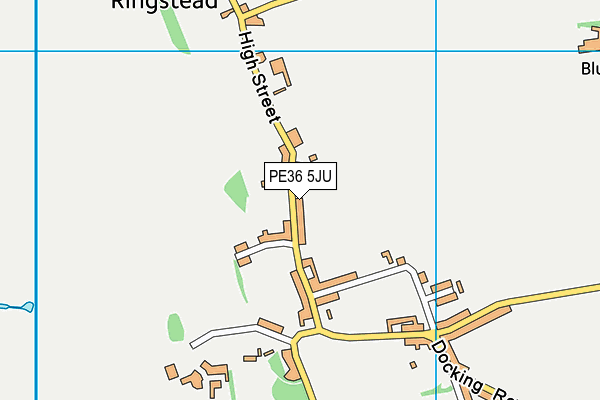 PE36 5JU map - OS VectorMap District (Ordnance Survey)