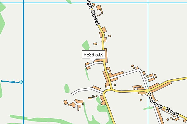 PE36 5JX map - OS VectorMap District (Ordnance Survey)