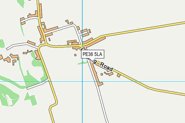 PE36 5LA map - OS VectorMap District (Ordnance Survey)