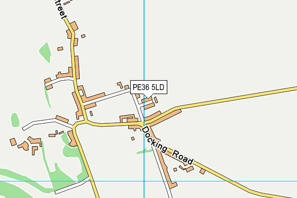 PE36 5LD map - OS VectorMap District (Ordnance Survey)