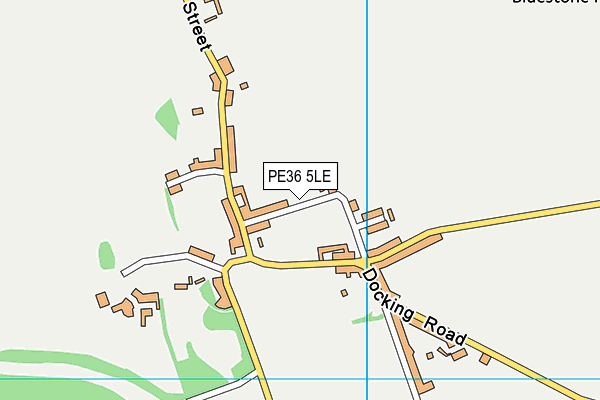 PE36 5LE map - OS VectorMap District (Ordnance Survey)