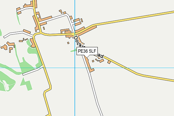 PE36 5LF map - OS VectorMap District (Ordnance Survey)