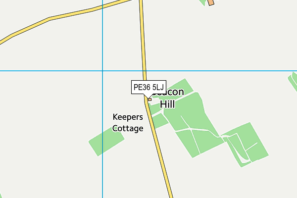 PE36 5LJ map - OS VectorMap District (Ordnance Survey)